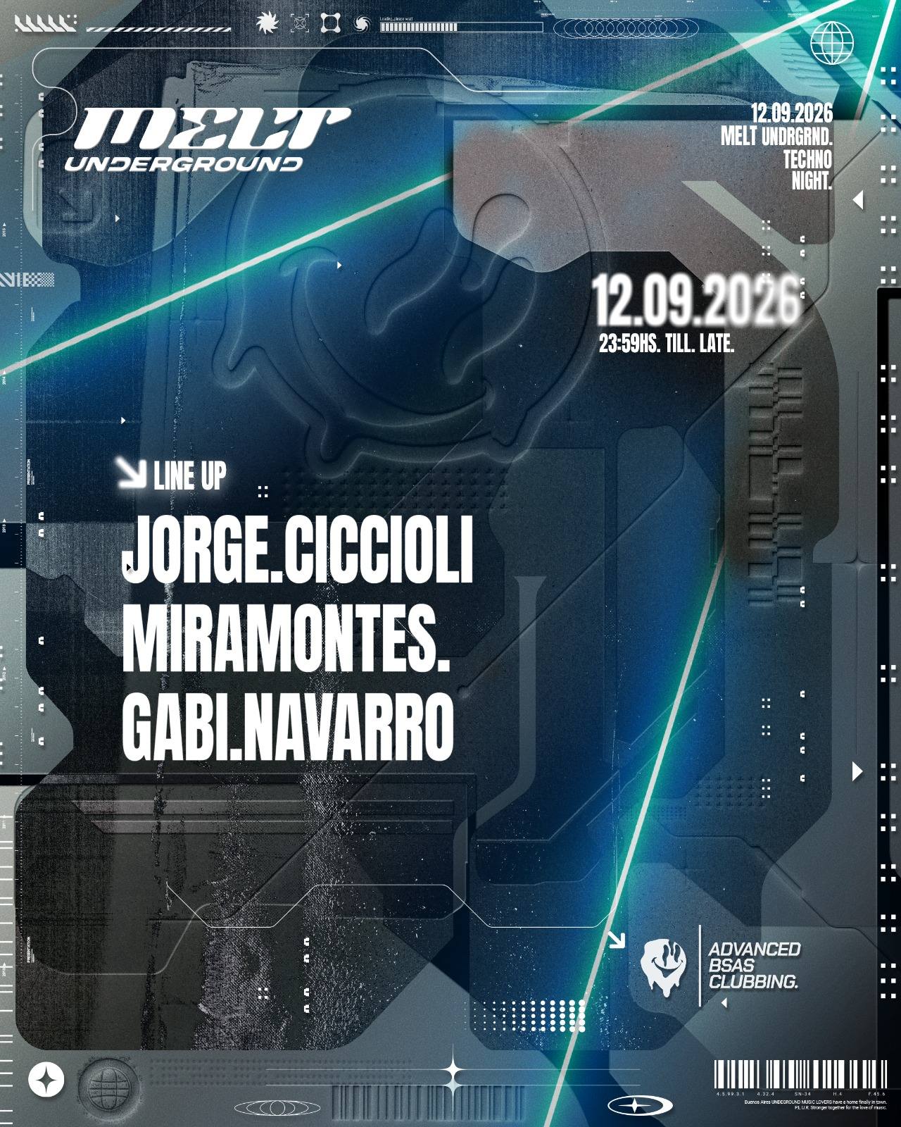 Flyer JORGE CICCIOLI X MELT