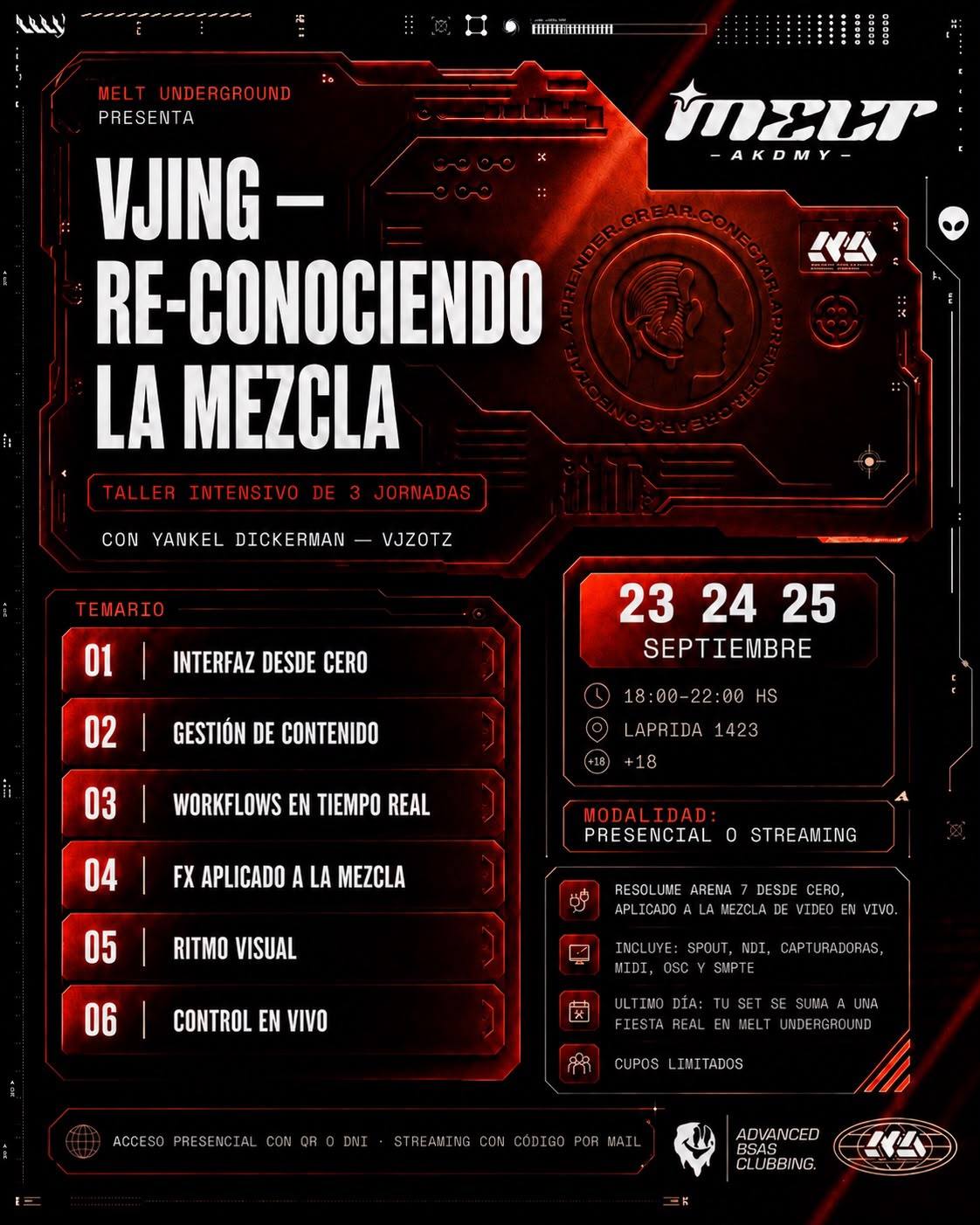 VJing · Re-conociendo la mezcla — MIÉ 23 AL VIE 25.09.2026